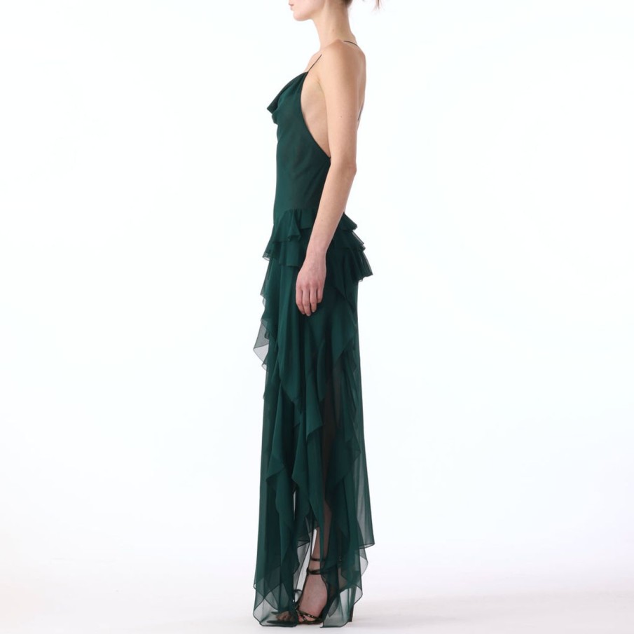 Women JASON WU Dresses | Chiffon S/L Gown With Ruffle Details