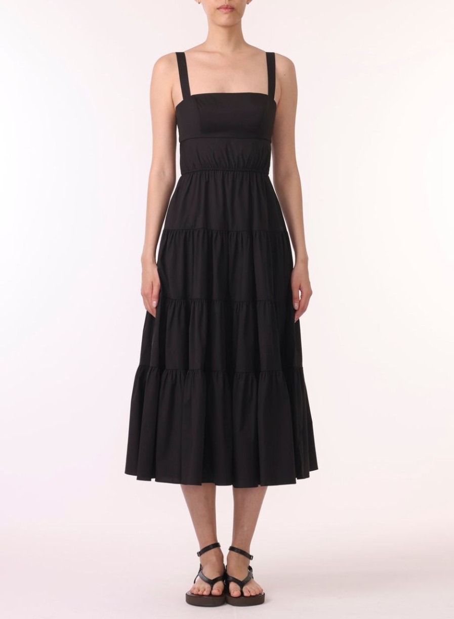 Women JASON WU Dresses | S/L Long Tiered Dress W Ruffle Detail