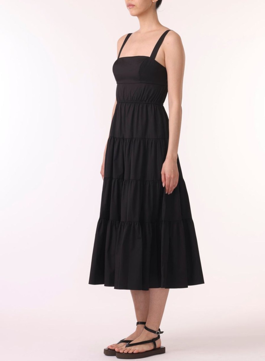 Women JASON WU Dresses | S/L Long Tiered Dress W Ruffle Detail