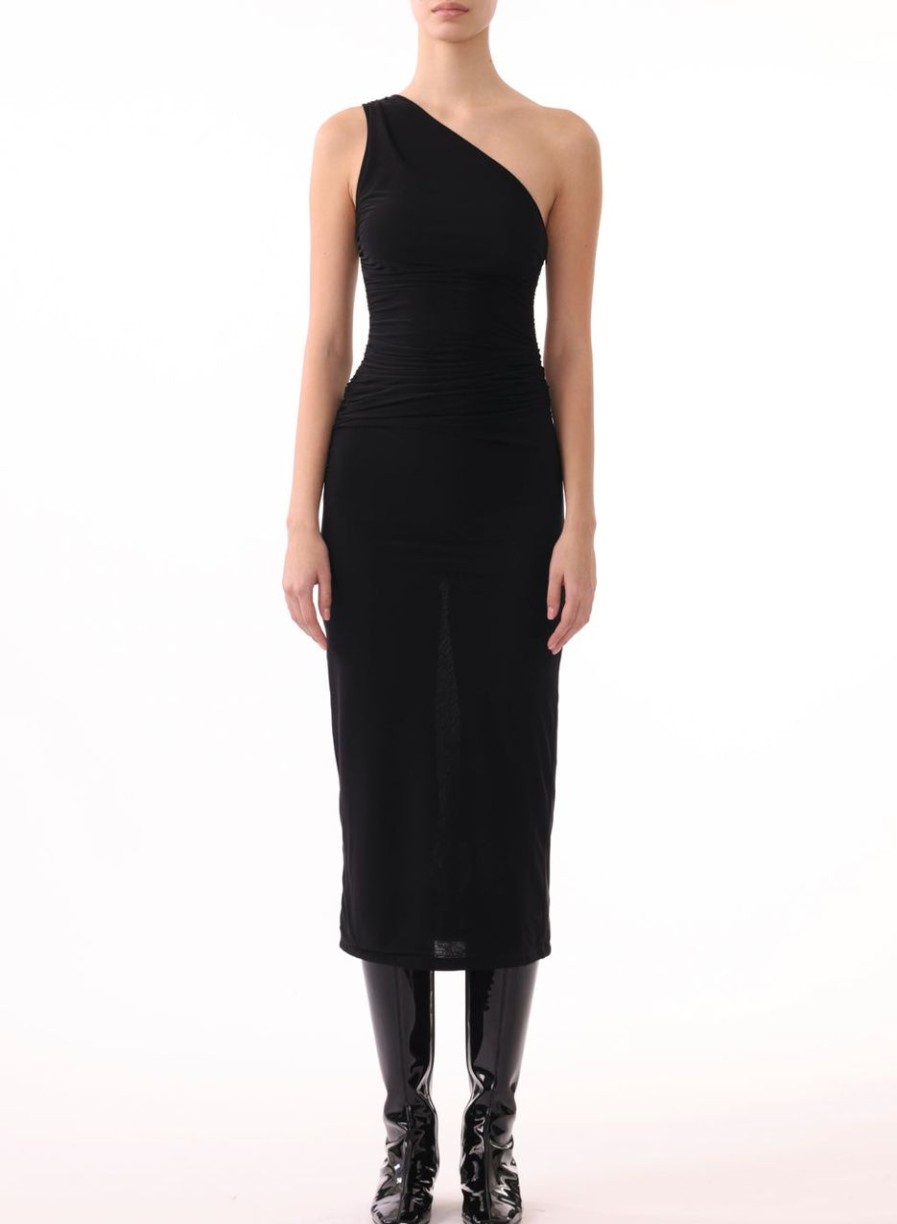 Women JASON WU Dresses | Asymmetrical Shoulder Ruched Dress