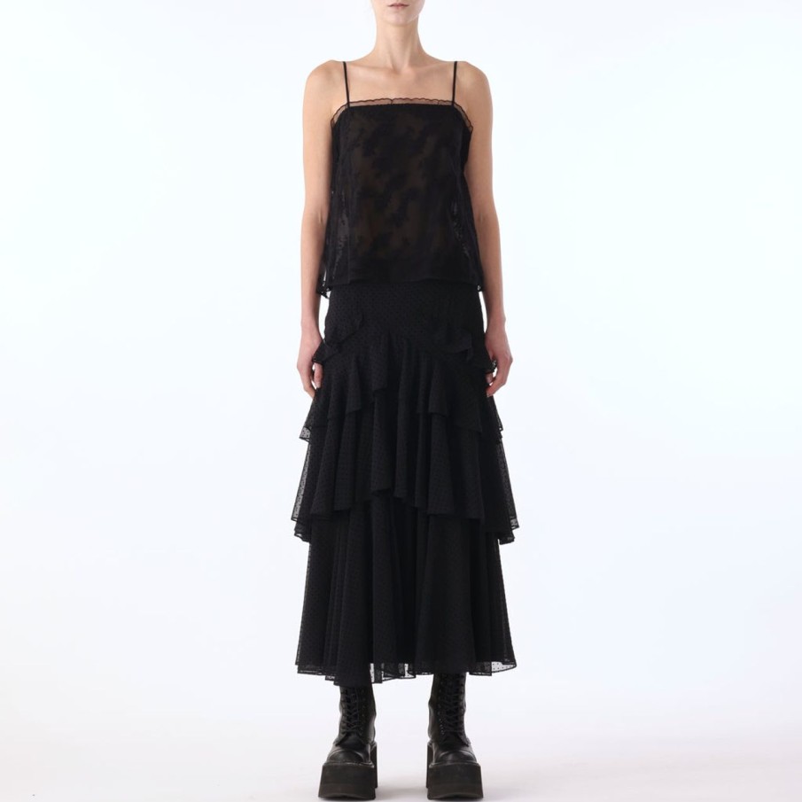 Women JASON WU Tops | Embroidered Lace Tulle Cami Top