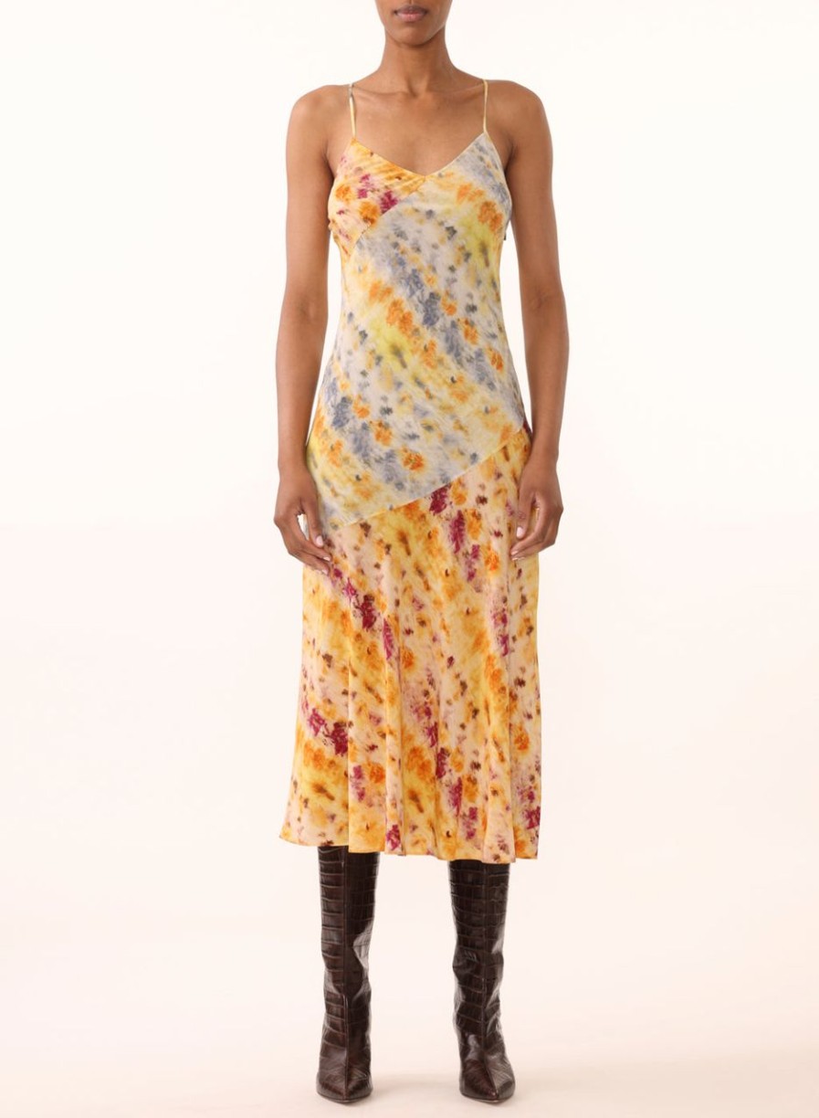 Women JASON WU Dresses | Printed Silk Cdc Bias Cut Maxi Slip Dress