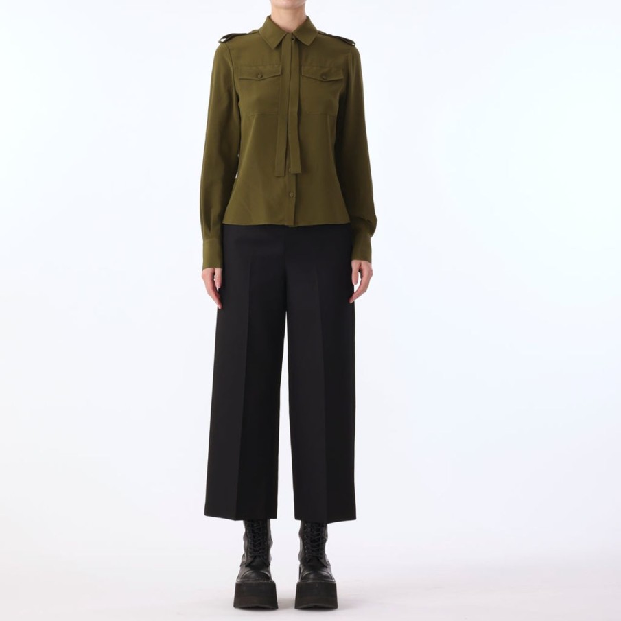 Women JASON WU Tops | L/S Button Down Blouse W/Self Tie