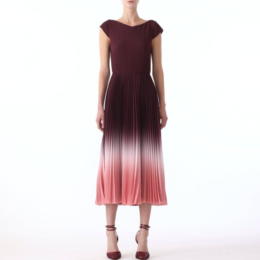 Women JASON WU Dresses | Dip Dye Marocaine Crepe Pleated Dress