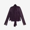 Women JASON WU Tops | Long Sleeve Chiffon Blouse