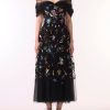 Women JASON WU Dresses | Embroidered Tulle Off The Shoulder Cocktail Dress