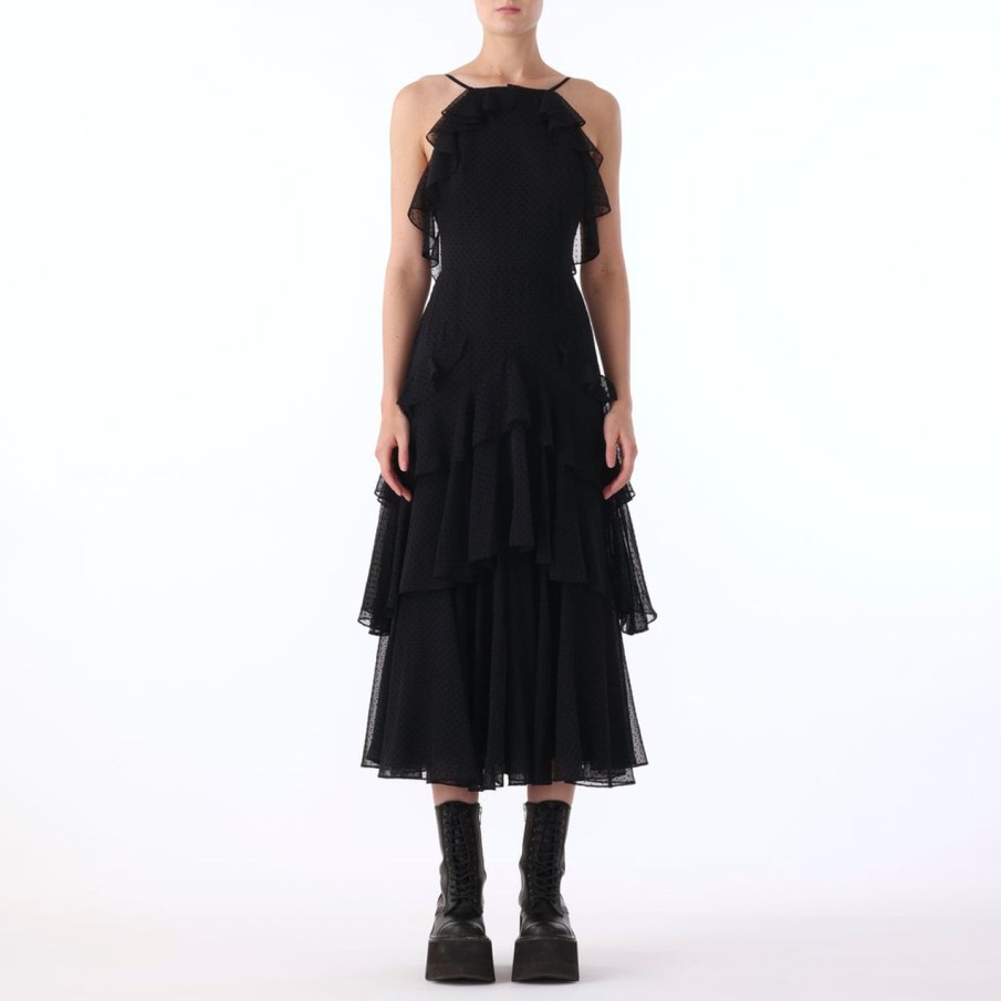 Women JASON WU Dresses | S/L High Neck Dress W/Ruffle Detail