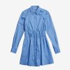 Women JASON WU Dresses | Long Sleeve Smocked Waist Shirt Dress