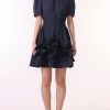 Women JASON WU Dresses | Short Puff Sleeve Dress W Ruffle Hem Detail