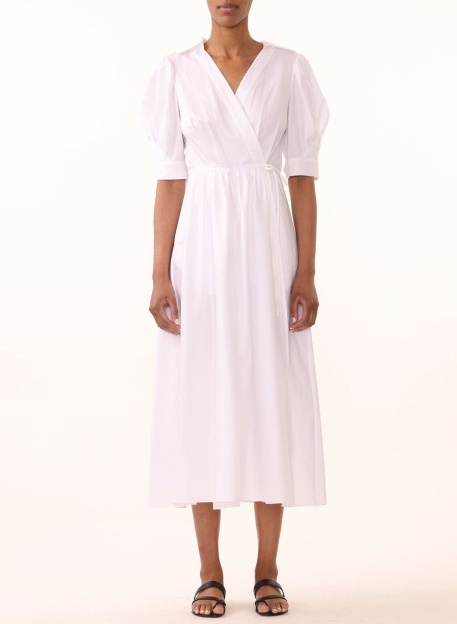 Women JASON WU Dresses | Cotton Sateen Short Sleeve Day Dress