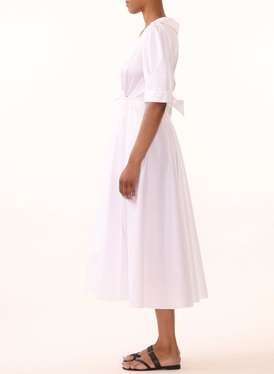 Women JASON WU Dresses | Cotton Sateen Short Sleeve Day Dress