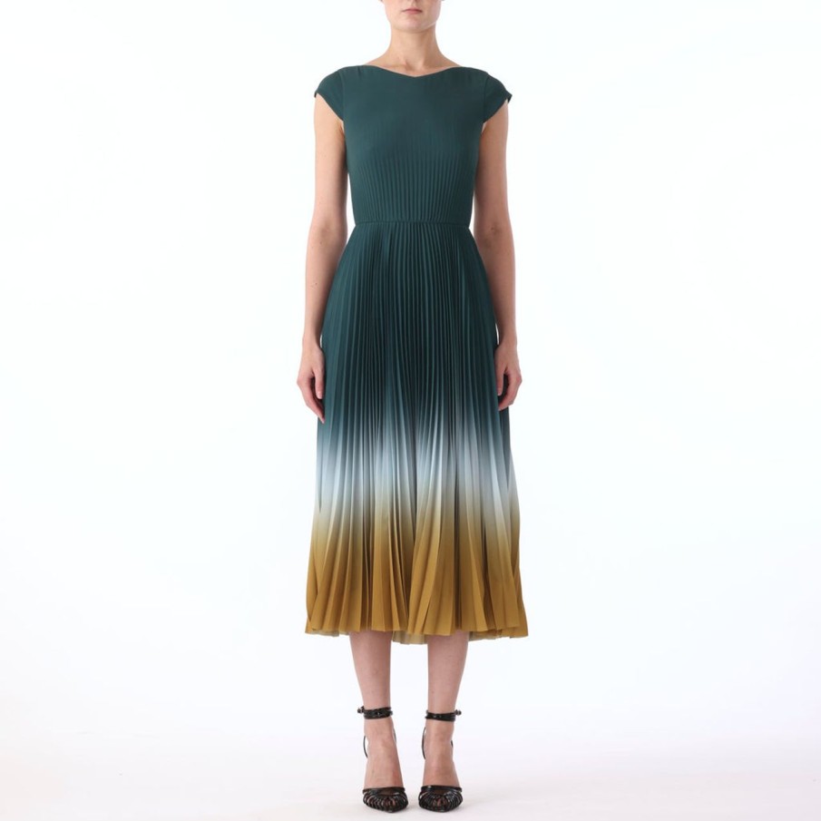 Women JASON WU Dresses | Dip Dye Marocaine Crepe Pleated Dress