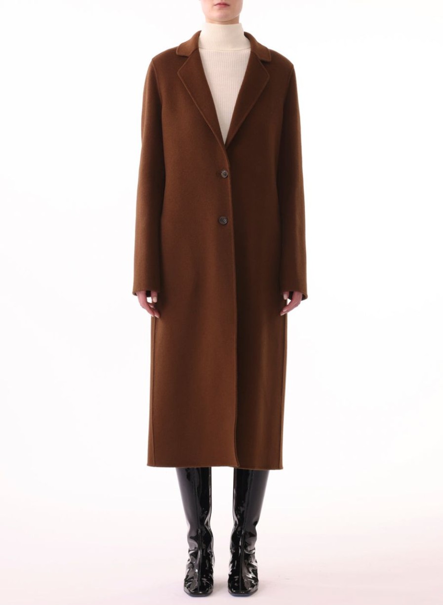 Women JASON WU Outerwear | Single Breasted Long Cashmere Coat