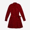 Women JASON WU Dresses | Long Sleeve Short Pleated Jacquard Shirt Dress