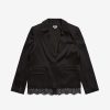 Women JASON WU Outerwear | Single Breasted Blazer W/Lace Hem