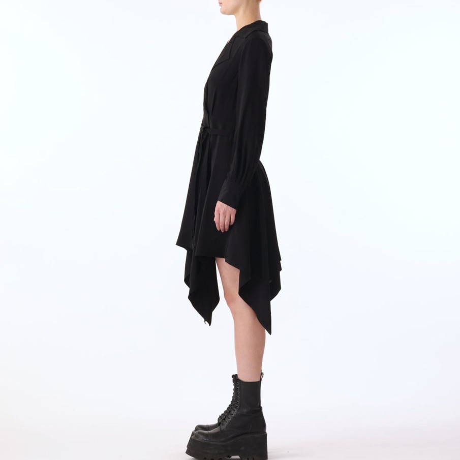 Women JASON WU Dresses | L/S Silk Cdc Handkercheif Hem Dress