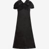 Women JASON WU Dresses | Puff Sleeve Empire Waist Dress With Lace Detail