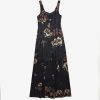 Women JASON WU Dresses | Double Scallop Lace Detail Long Printed Crepe Dres