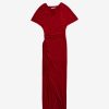 Women JASON WU Dresses | Short Sleeve Shirred Jersey Dress W/High Slit