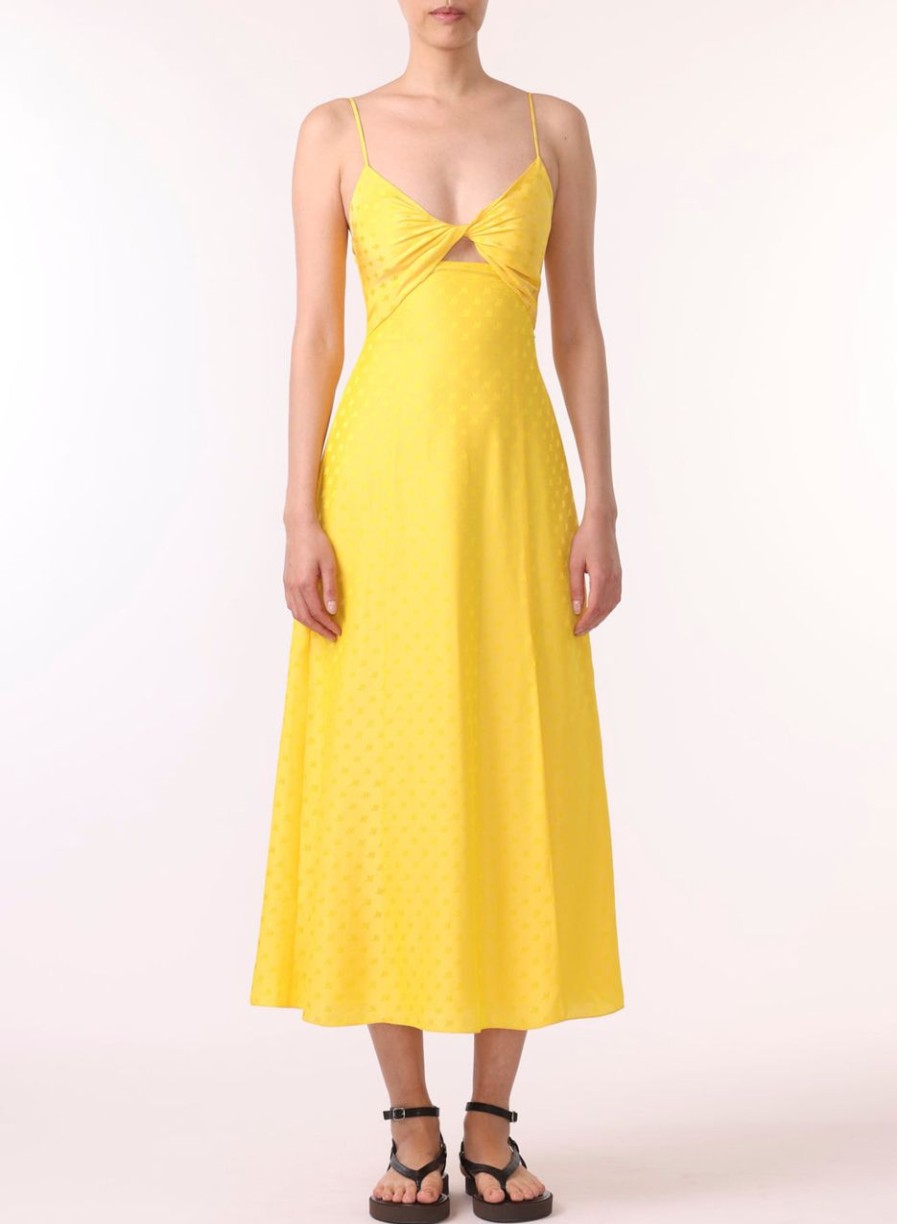 Women JASON WU Dresses | Slip Dress W/Front Twist & Cut Out Detail