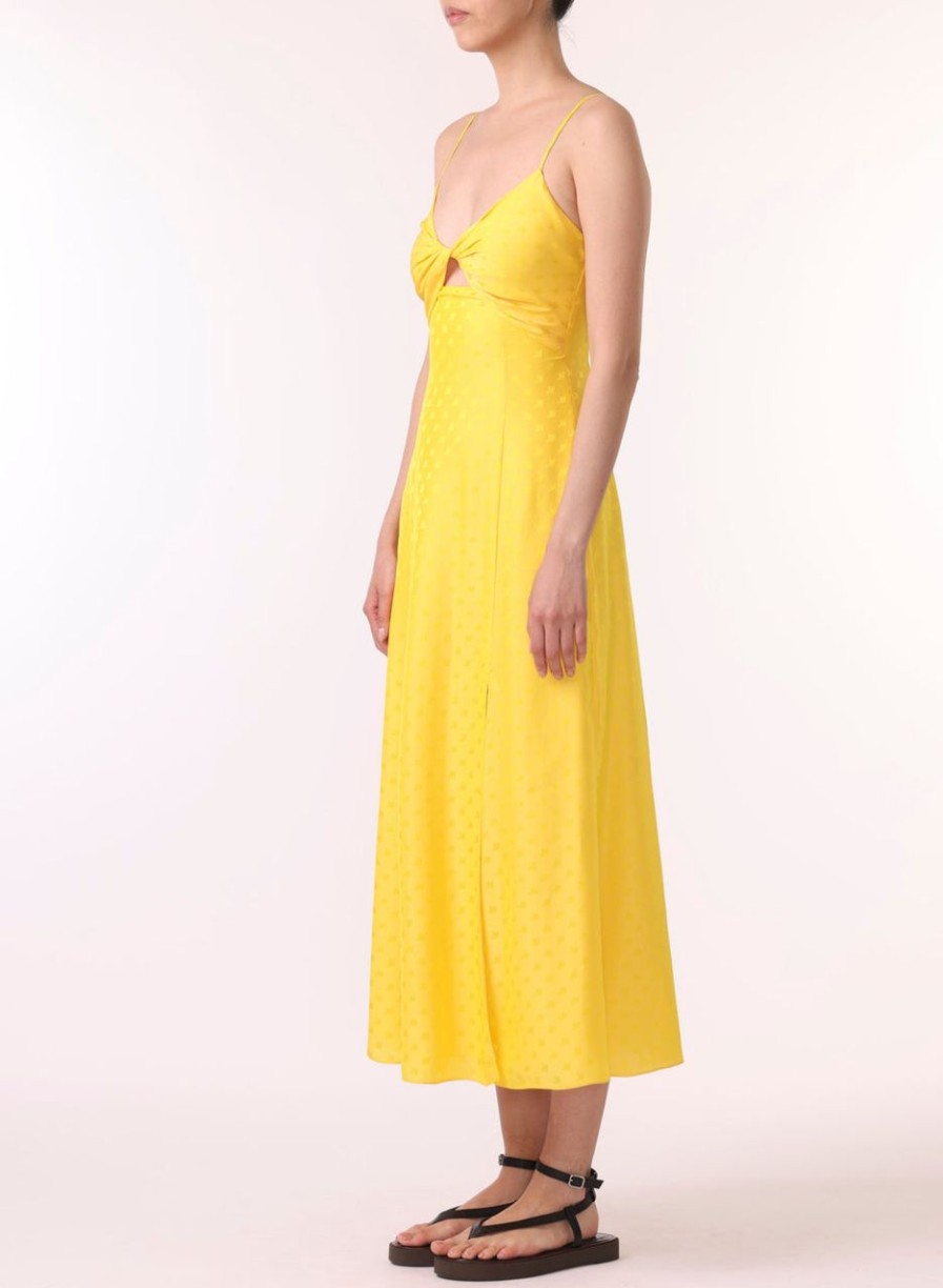 Women JASON WU Dresses | Slip Dress W/Front Twist & Cut Out Detail